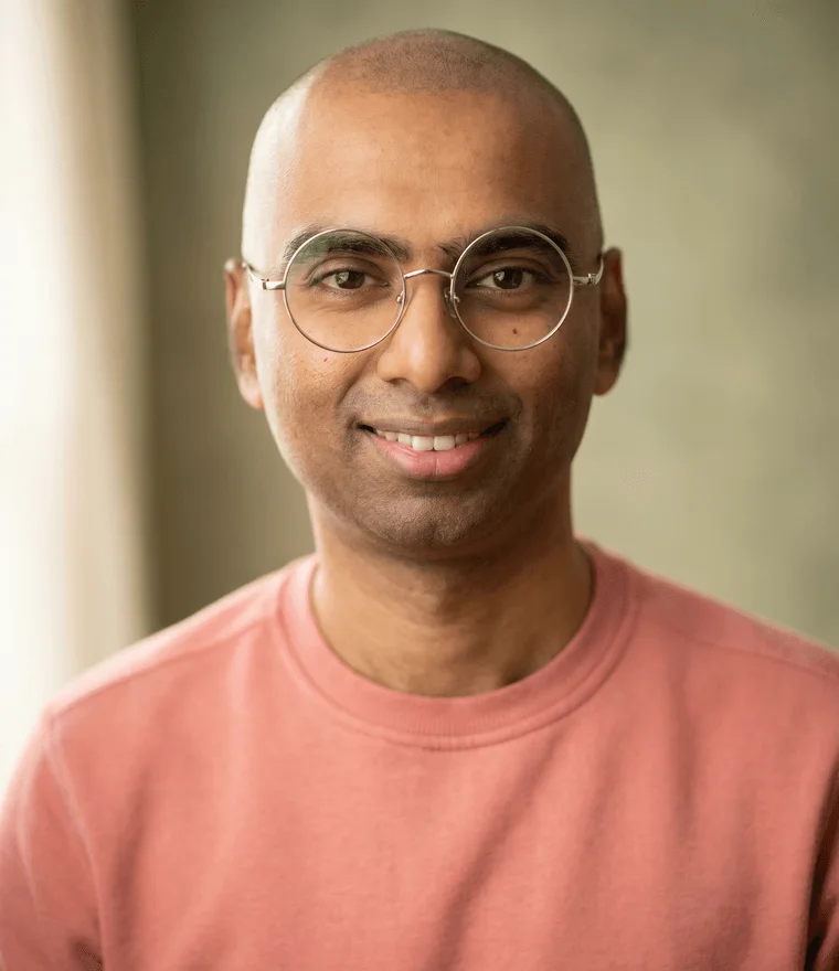 Amit Solanki, therapist, smiling warmly